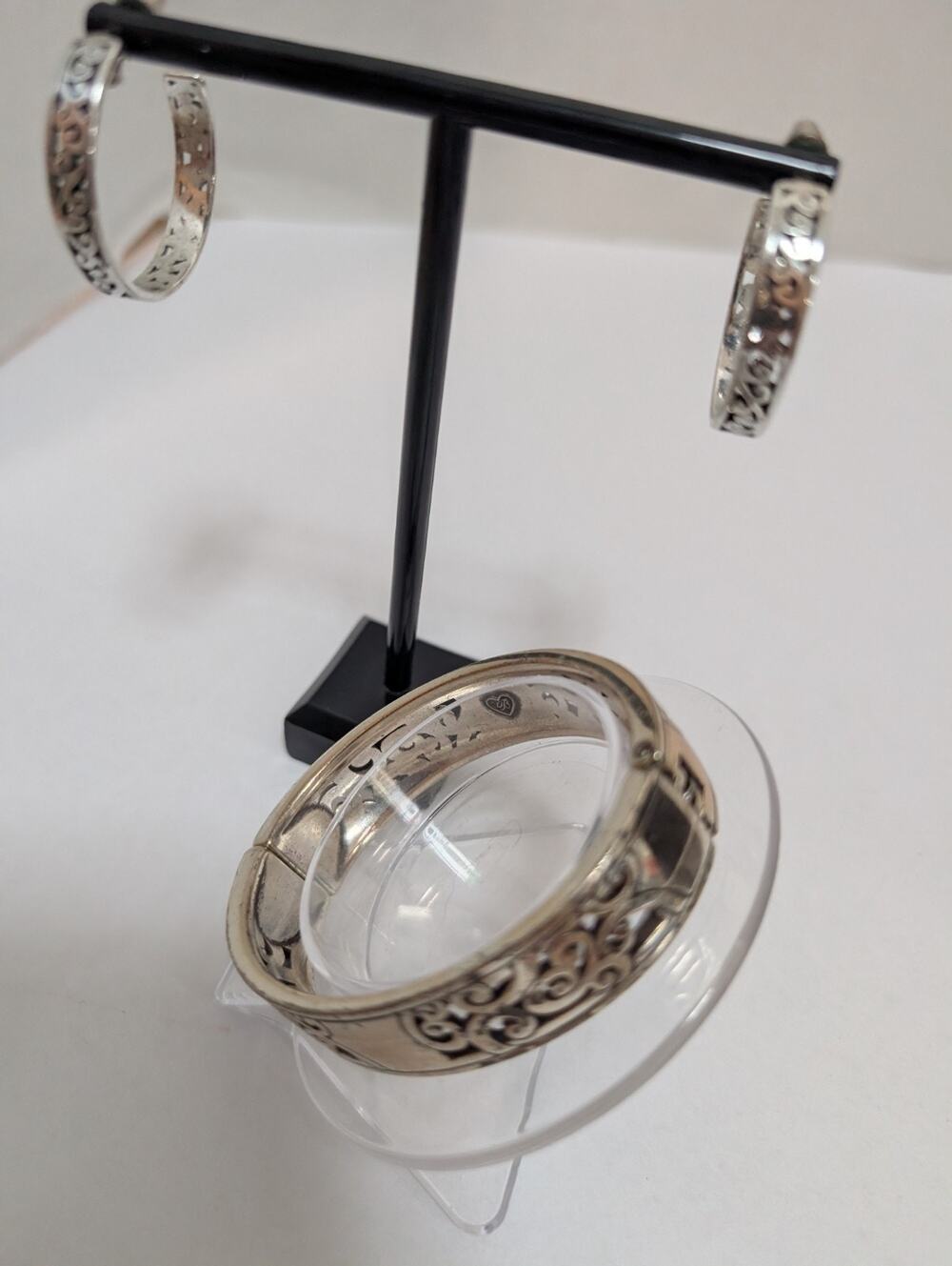 Brighton Mingle Hinged Bracelet & Earrings Set